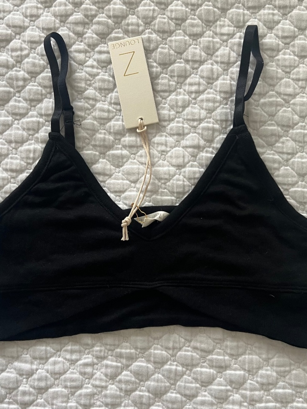 NWT Z Supply Up All Night Bra Black Bralette
